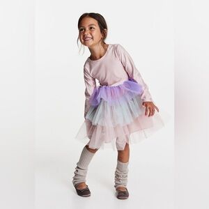 Pink and Purple Layered Tulle Dress | H&M size 8-10 years